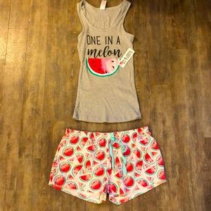 One in a melon pajama set brand new!